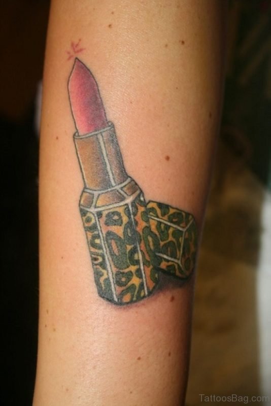 Lipstick Tattoo On Arm 