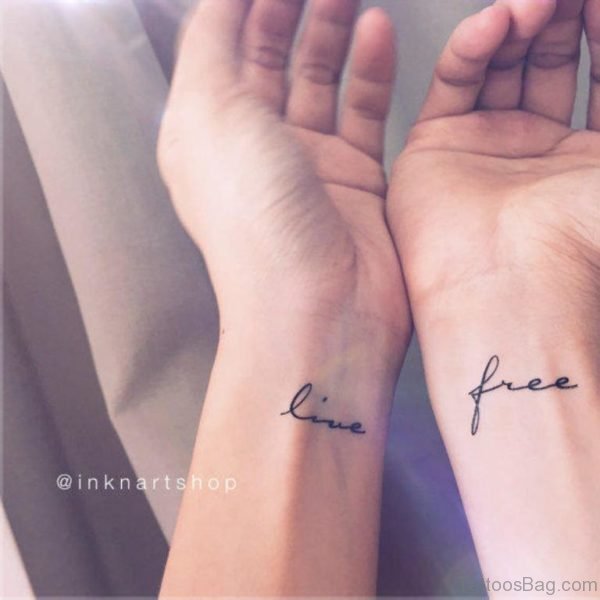 Live Free Tattoo On Wrist