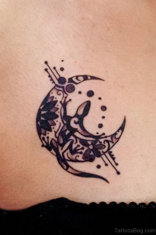 Lizard And Moon Tattoo