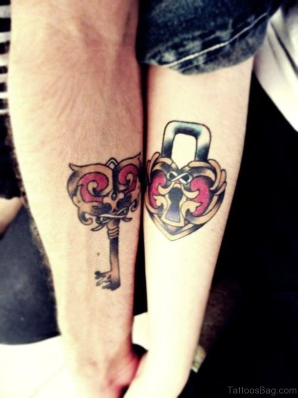 Locked Heart Tattoo On Arm