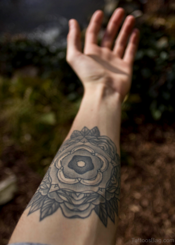 Lotus Mandala Tattoo On Arm 