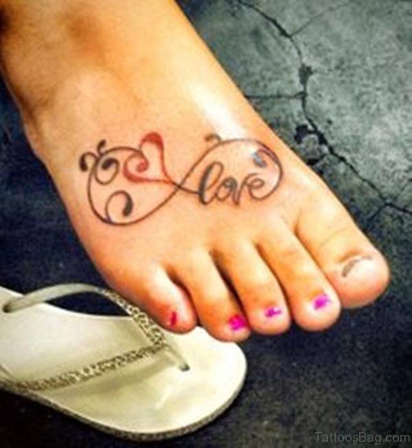 Love Tattoo On Foot 1