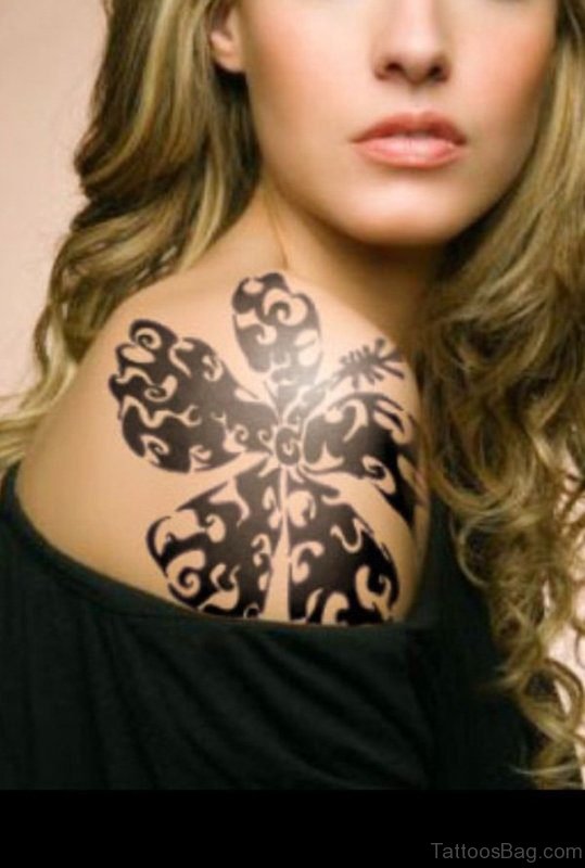 Lovely Flower Shoulder Joint Tattoo