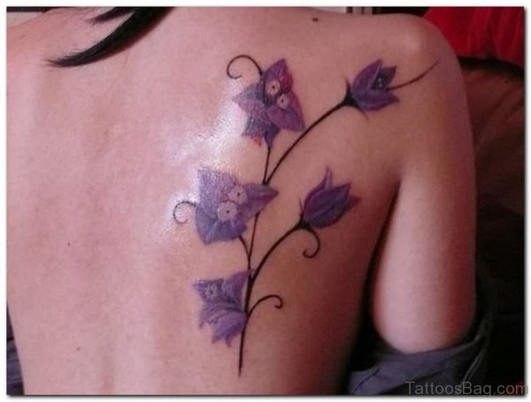 Lovely Flower Tattoo On Back