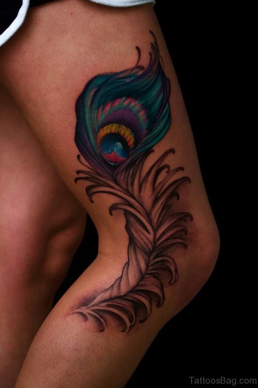 Lovely Peacock Feather Tattoo 1