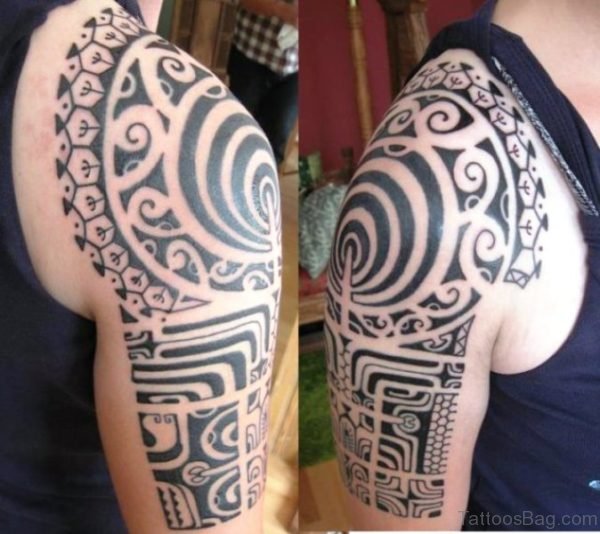 Magnificent Tattoo Design On Shoulder