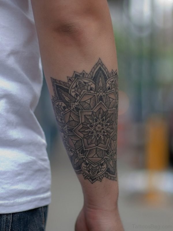 Mandala Flower Tattoo On Arm 