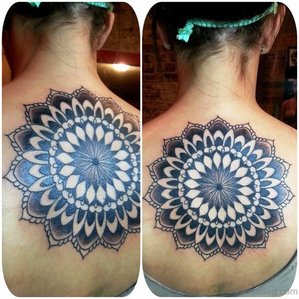 Mandala Flower Tattoo On Back