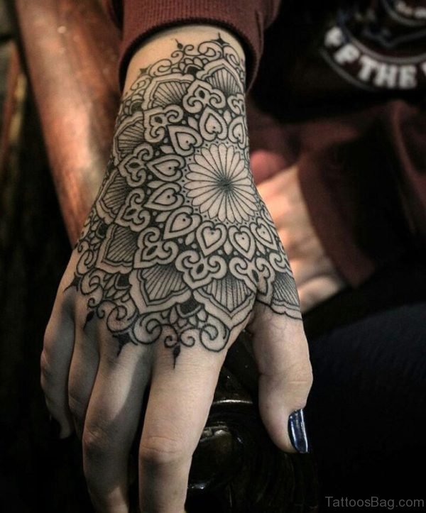 Mandala Hand Tattoo 