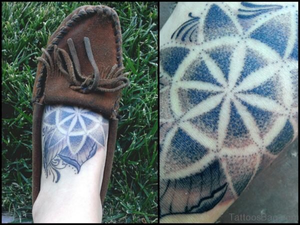 Mandala Tattoo Design On Foot 