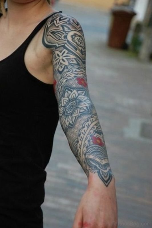 Mandala Tattoo Design On Full Sleeve 