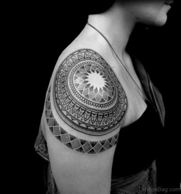 Mandala Tattoo Design On Shoulder 