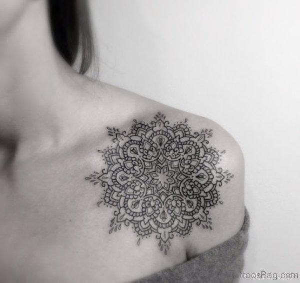 Mandala Tattoo Design On Shoulder 