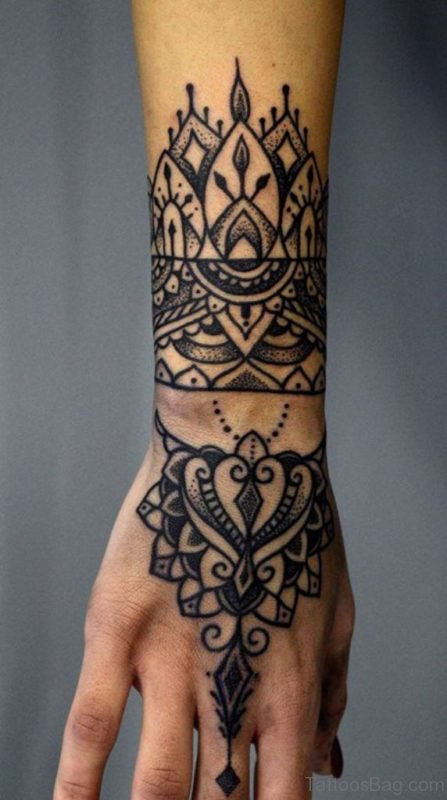 Mandala Tattoo Design On hand