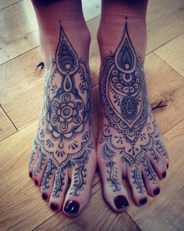 Mandala Tattoo Designs On Foot 