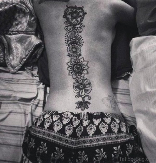 Mandala Tattoo On Back 