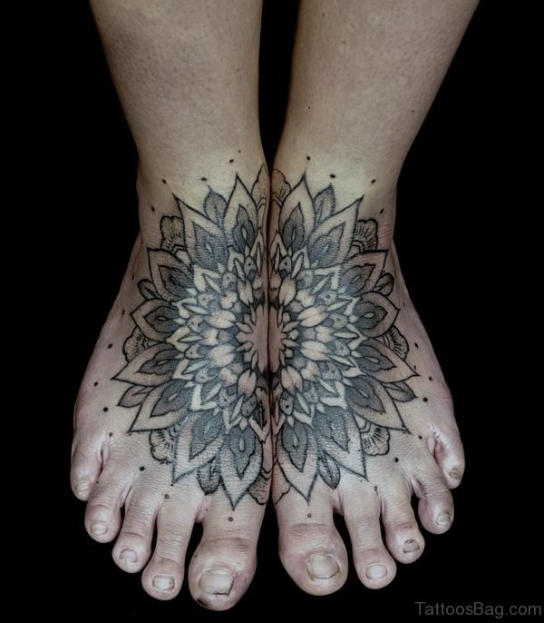 Mandala Tattoo On Foot