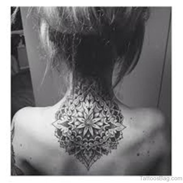 Mandala Tattoo On Nape 