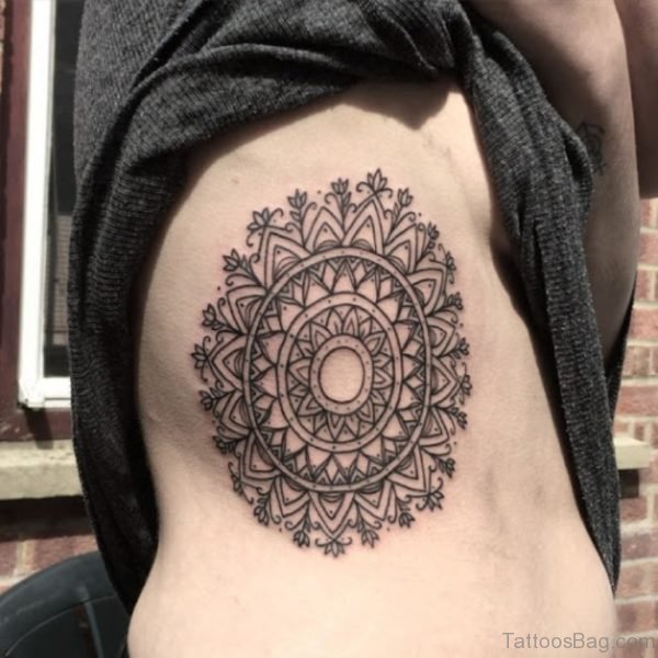 Mandala Tattoo On Rib 