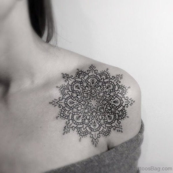 Mandala Tattoo On Shoulder
