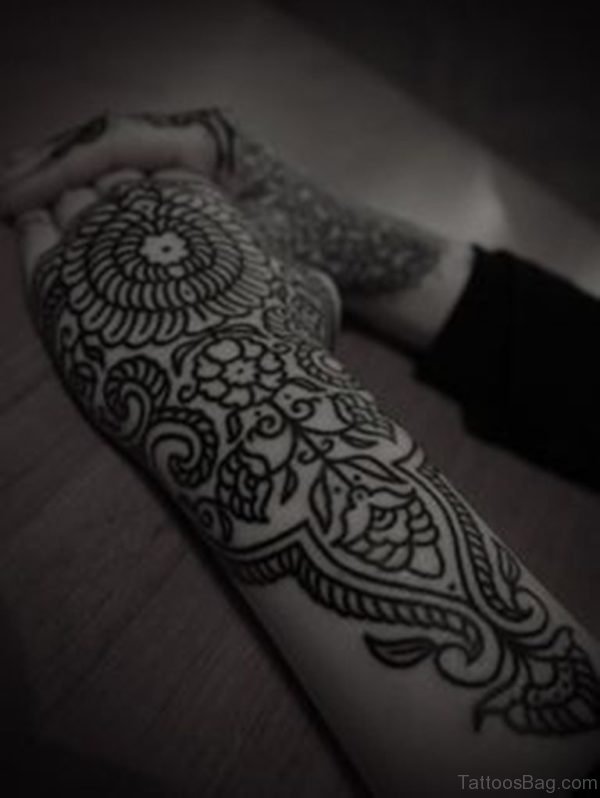 Mandala Tattoo On Wrist And Hand 