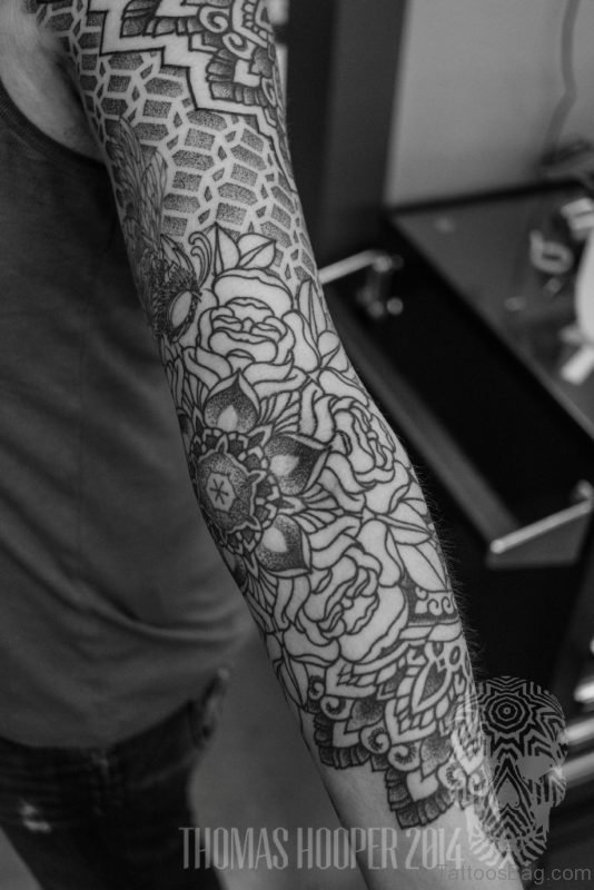 Mandala tattoo On Full Sleeve Tattoo 