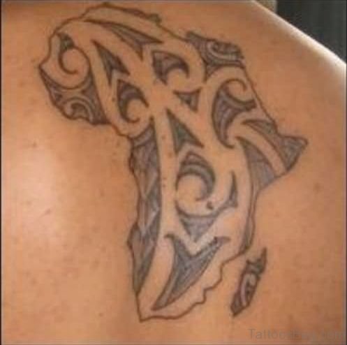 Maorio Aftrican Tattoo On Back