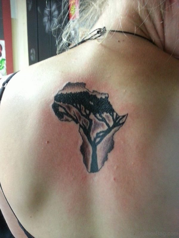 Map Tattoo Design On Back 