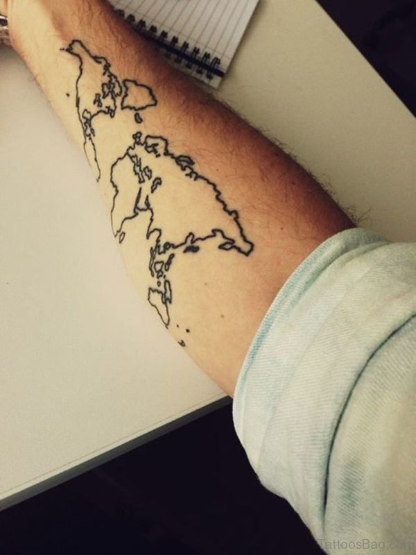 Map Tattoo On Arm 