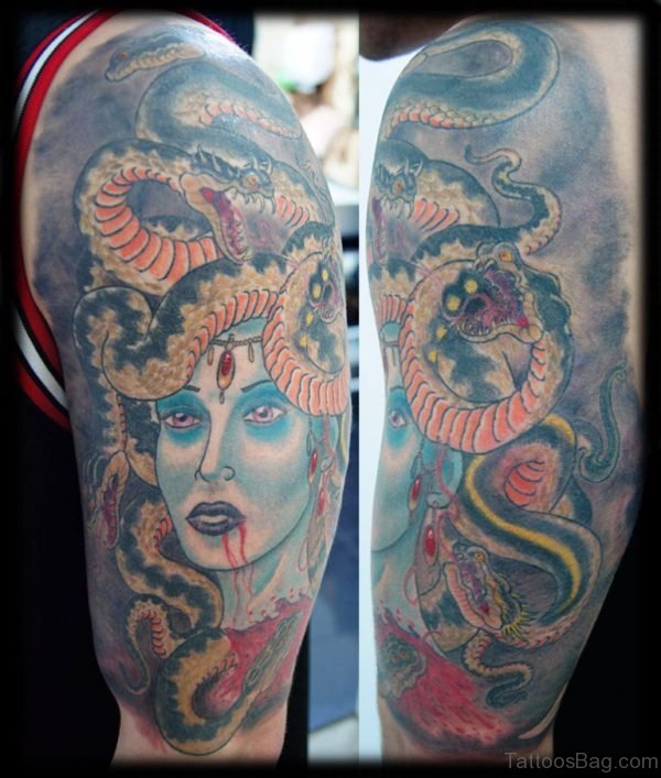 Medusa Shoulder  Tattoo 