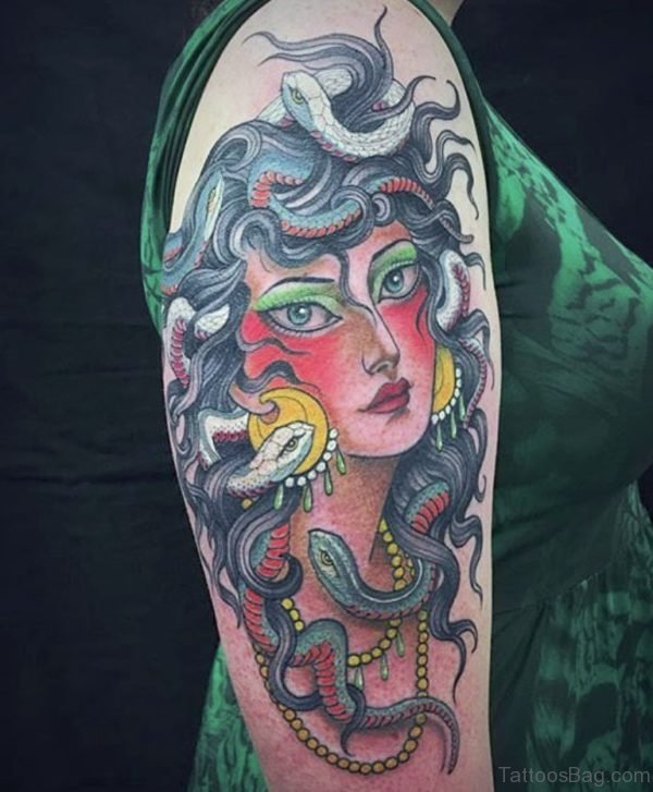 Medusa Shoulder Tattoo 