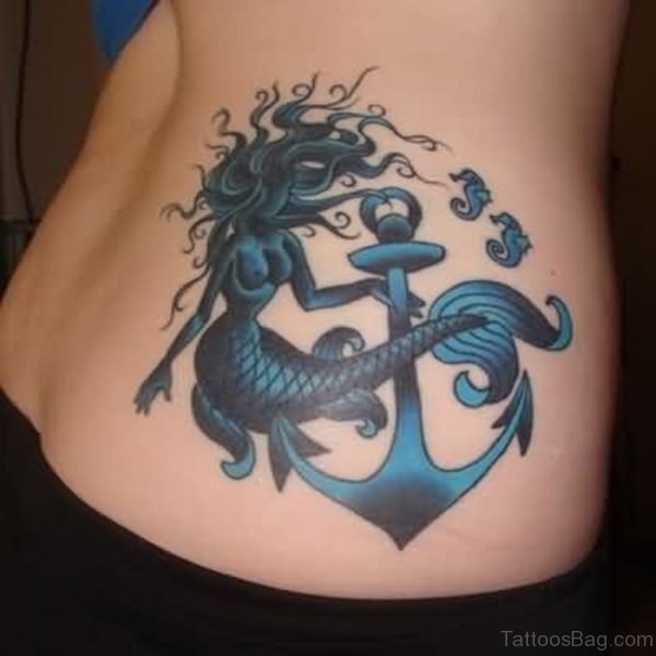 Mermaid Anchor Tattoo