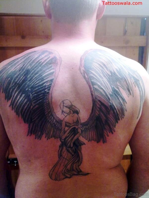 Mind Blowing Angel Tattoo On Back