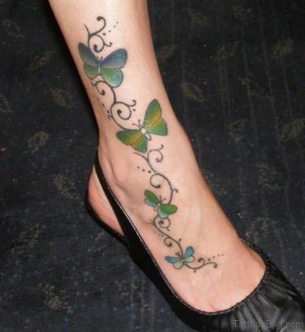 Mindblowing Butterfly Tattoo On Foot