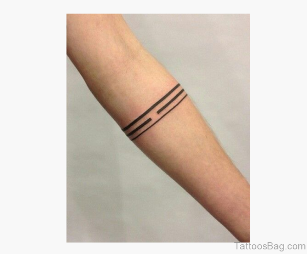 Minimal Band Tattoo On Arm