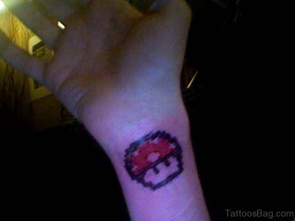 Mushroom Tattoo design On Wrist 