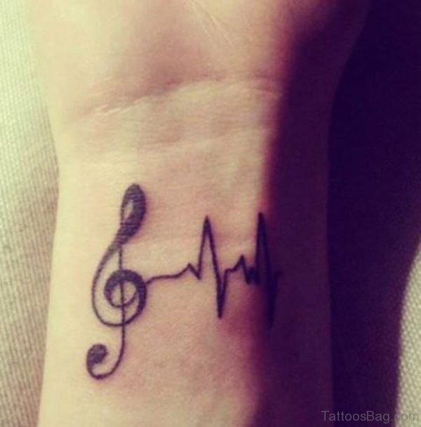 Music Note Tattoo On Wrist 