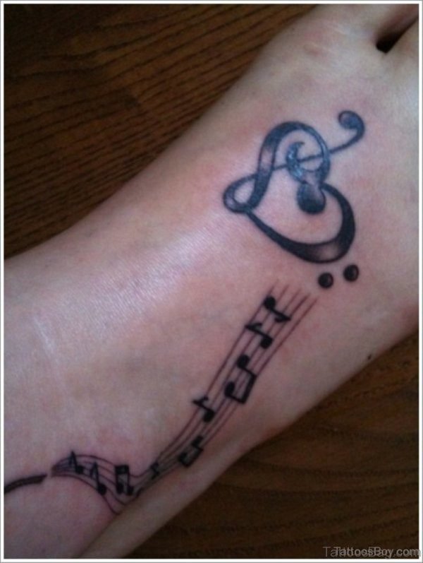Musical Heart Tattoo