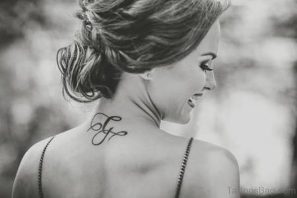 Nape Tattoo For Young Girl