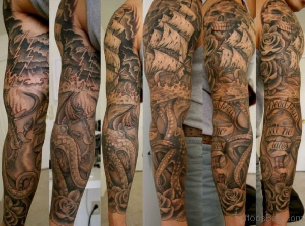 Nautical Shoulder Tattoo st4146