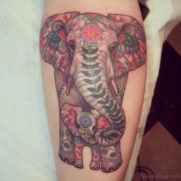 Nice Forearm Elephant Tattoo