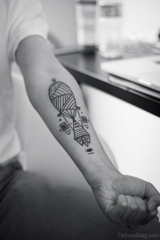 Nice Geometric Tattoo On Arm 