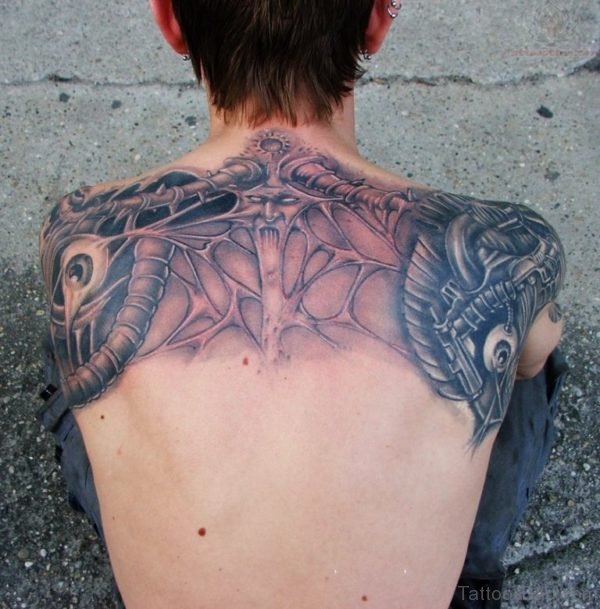 Nice Looking Upper Back Tattoo