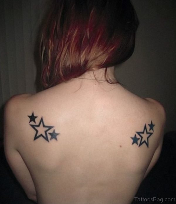 Nice Shoulder Star Tattoo 