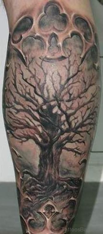 Nice Tree Tattoo Design