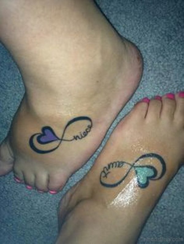 Niece Infinity Foot Tattoo
