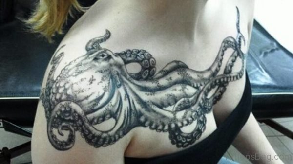 Octopus Tattoo Design On Shoulder