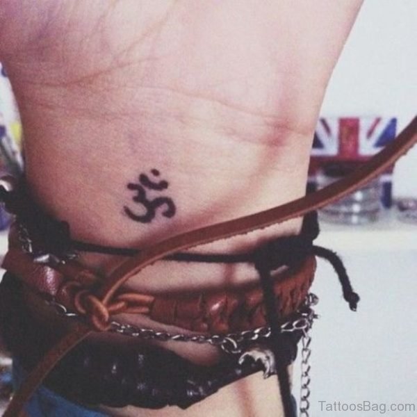 Om Tattoo On Wrist 