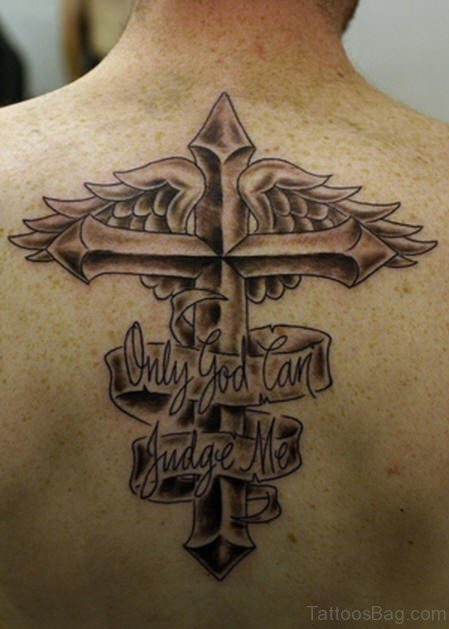 Only God Can Judge Me Tattoo On Back