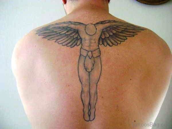 Outline Angel Tattoo Design 